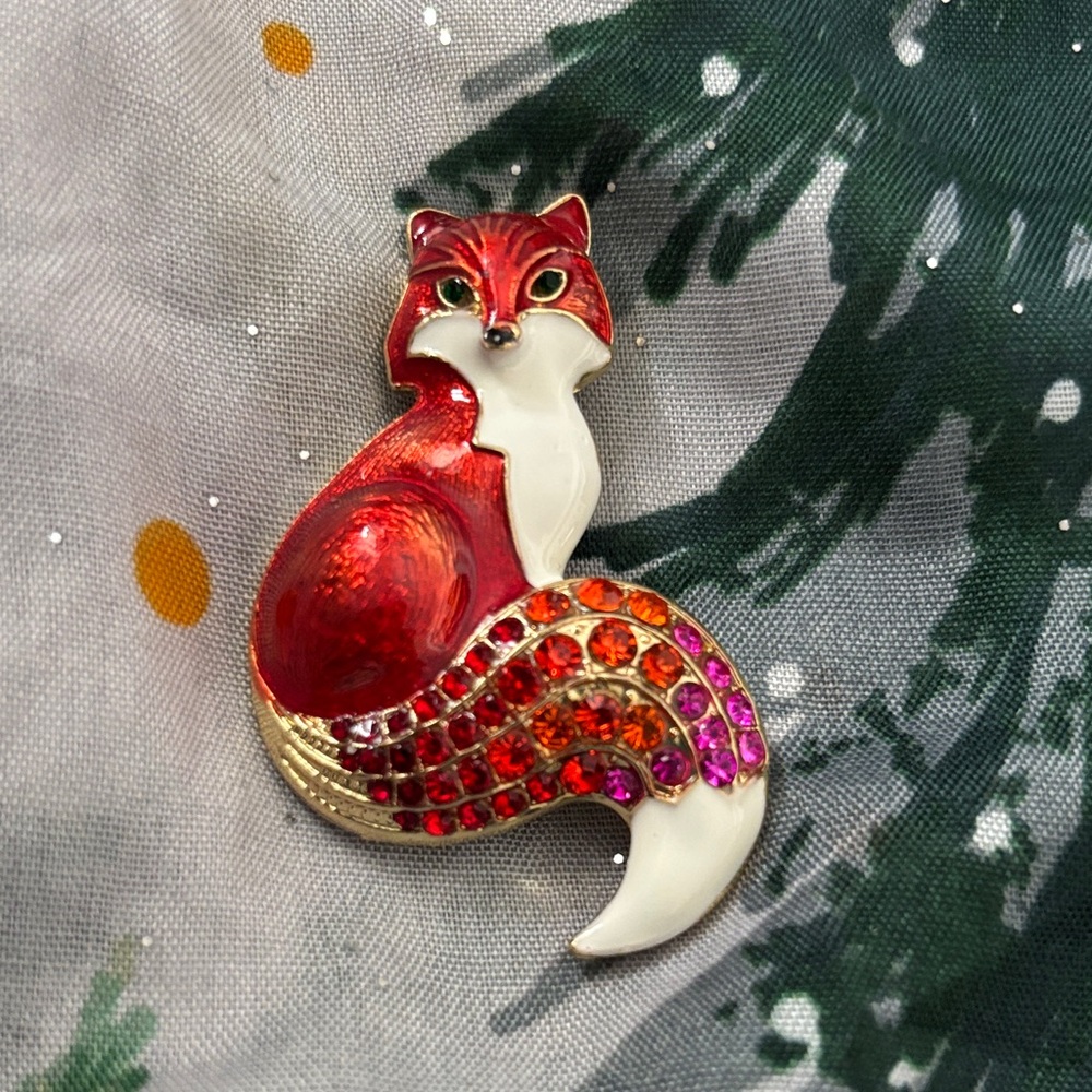 Red Fox Brooch/ Pendant